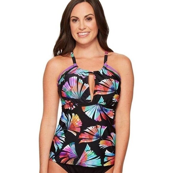 La Blanca Women's Multi Deliux Multi Tan Tankini - 8 - Picture 7 of 8